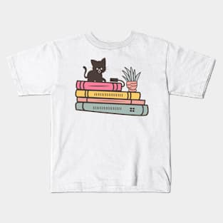 Books and Cats World Book Day for Book Lovers Library Reading Kids T-Shirt
